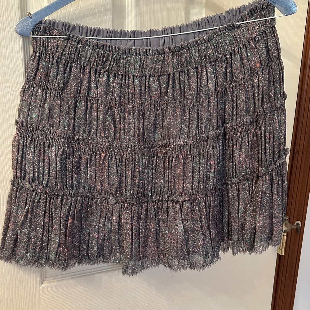 Theory Multicolor Ruffled Mini Skirt - Picture 2 of 6